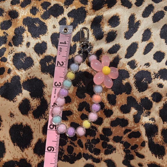 Pastel Beaded Keychain with Wrist Strap - Picture 4 of 4